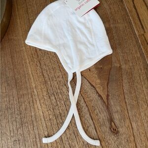 NWT Hanna Andersson Organic Cotton Baby Bonnet in White